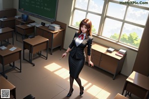 A woman in a black jacket and white panties posing for a picture.